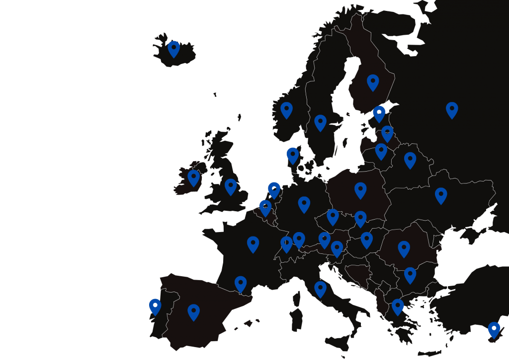 Europe Map where we operate